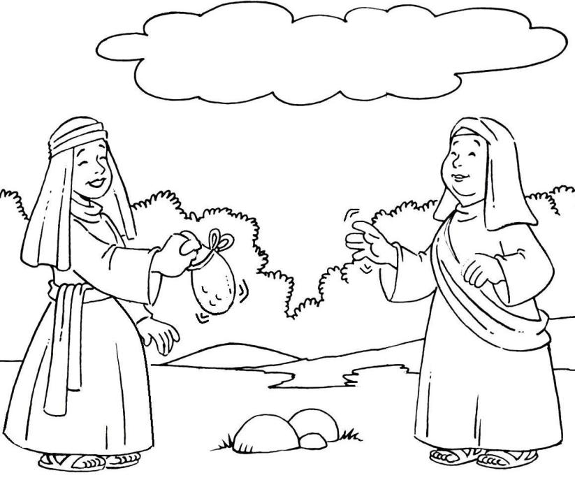 823x697 Authentic Ruth And Naomi Coloring Page Pages Chiba Syaken Info