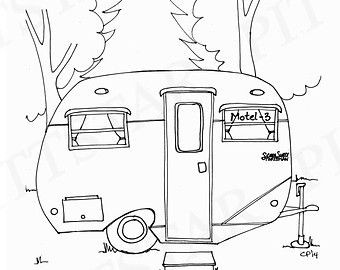 340x270 Camper Trailer Coloring Pages Fresh Rv Drawing