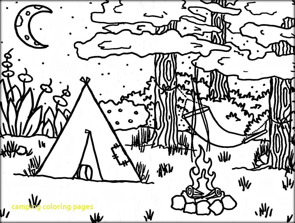 1024x774 Campingloring Pages Photos High Resolution For Preschoollouring