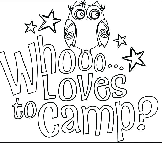 678x600 Camping Colouring Pages