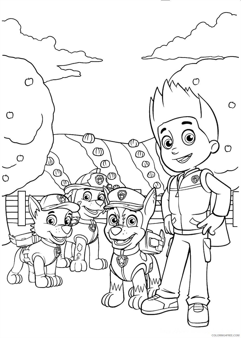1000x1400 Marshall And Zuma Coloring Page 11 Ryder Paw Patrol Pages
