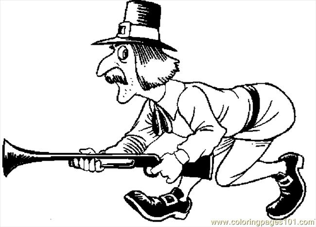650x466 Pilgrim Hunting Coloring Page