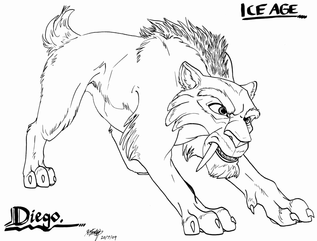 1024x780 Challenge Saber Tooth Tiger Coloring Pages Sab