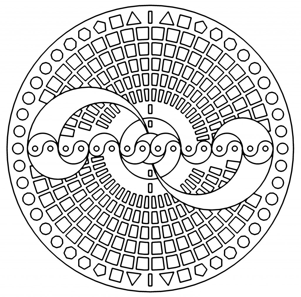 1024x1010 Geometric Coloring Pages