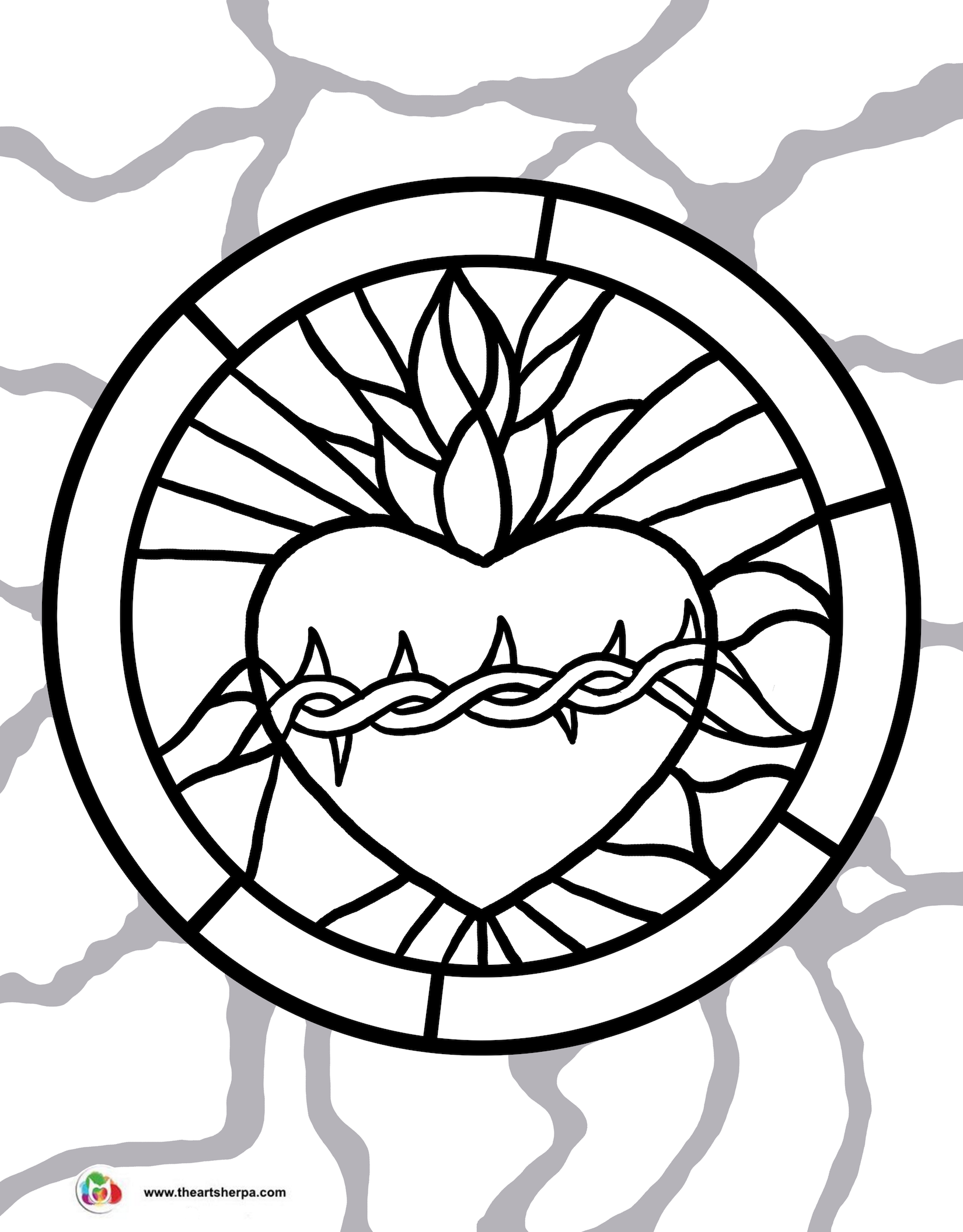 1650x2112 Look To Him And Be Radiant Sacred Heart Of Jesus Coloring Pages