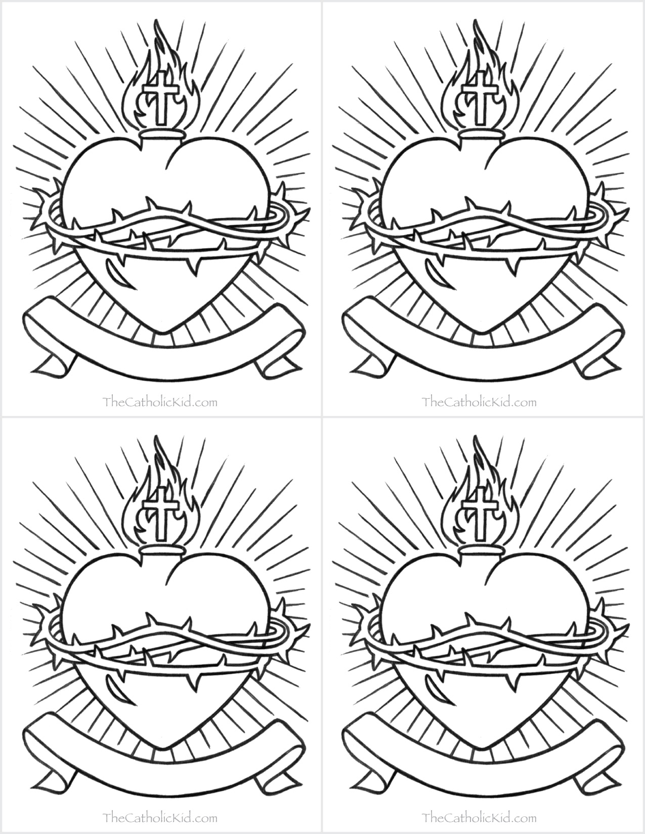 1275x1650 Catholic Valentines Day Cards Sacred Heart Jesus Color