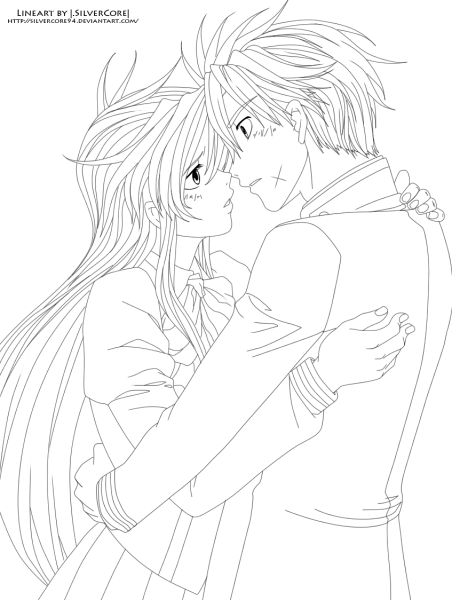 452x600 Anime Couples Coloring Pages