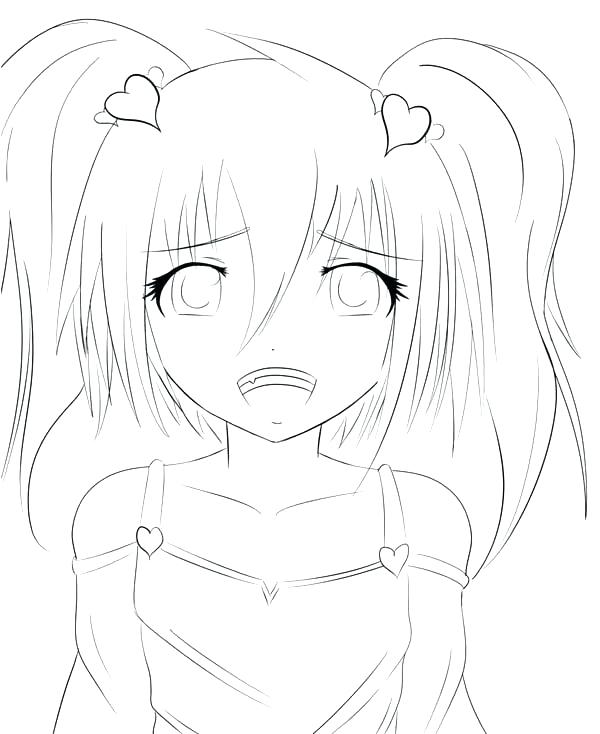 600x734 Free Girl Coloring Pages Anime Girls Coloring Pages For Adults