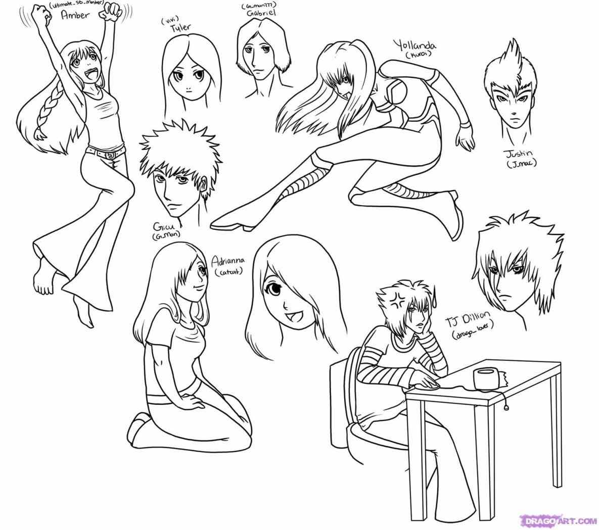 1185x1049 Girl Coloring Pages Bestofcoloringcom Best Sad Anime Outline