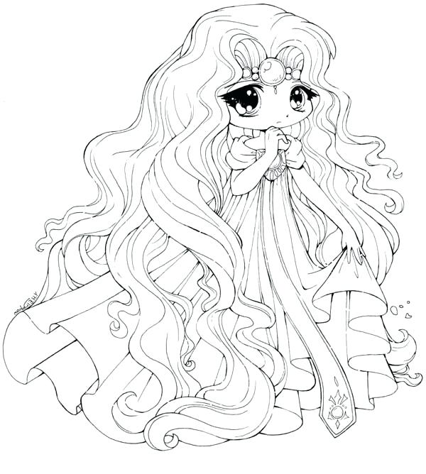 600x668 Princess By On Coloring Pages Anime Coloring Pages Sad Anime Girl