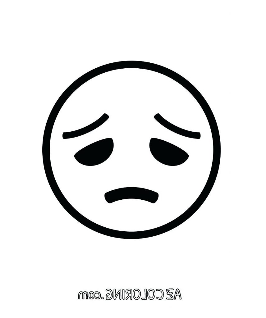 856x1024 Sad Face Coloring Page