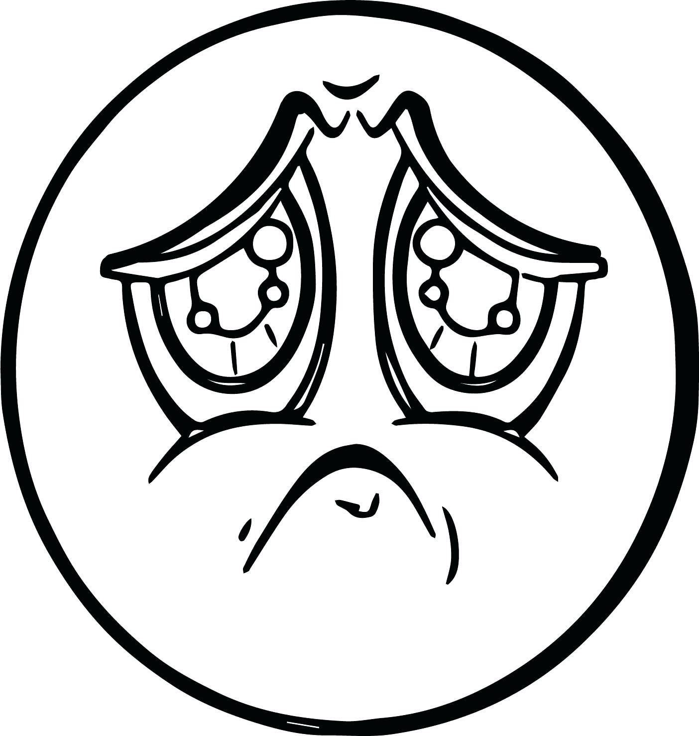 1404x1478 Sad Face Coloring Page