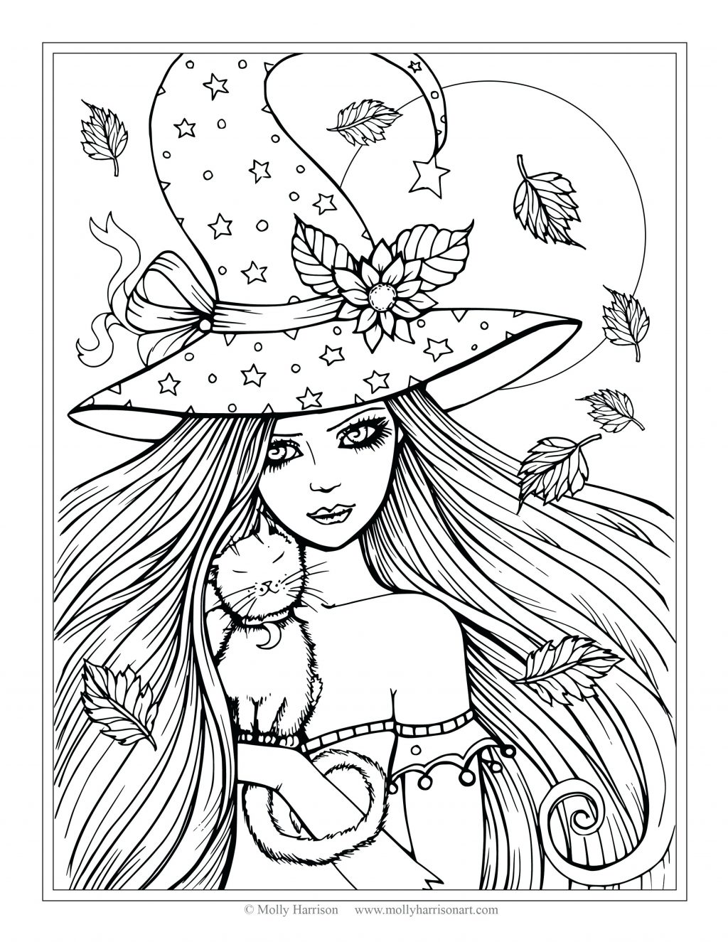 1024x1325 Coloring Page ~ Coloring Pages Cats Free Witch And Cat Page By
