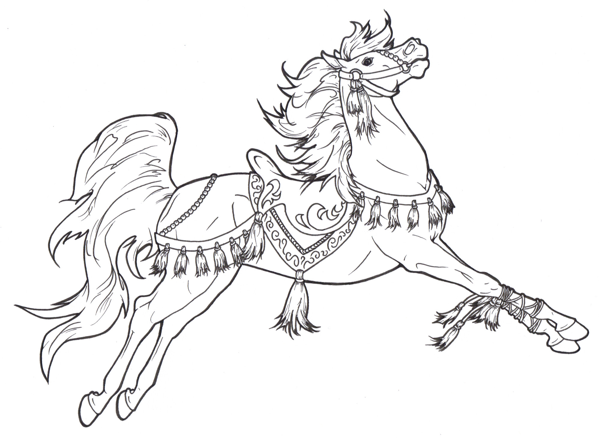 2000x1461 Fresh Coloring Pages Of Horse Saddles