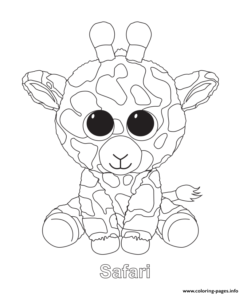 791x960 Safari Beanie Boo Coloring Pages Printable