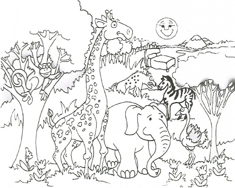 940x755 Safari Coloring Page Coloring Pages Safari Animals Free