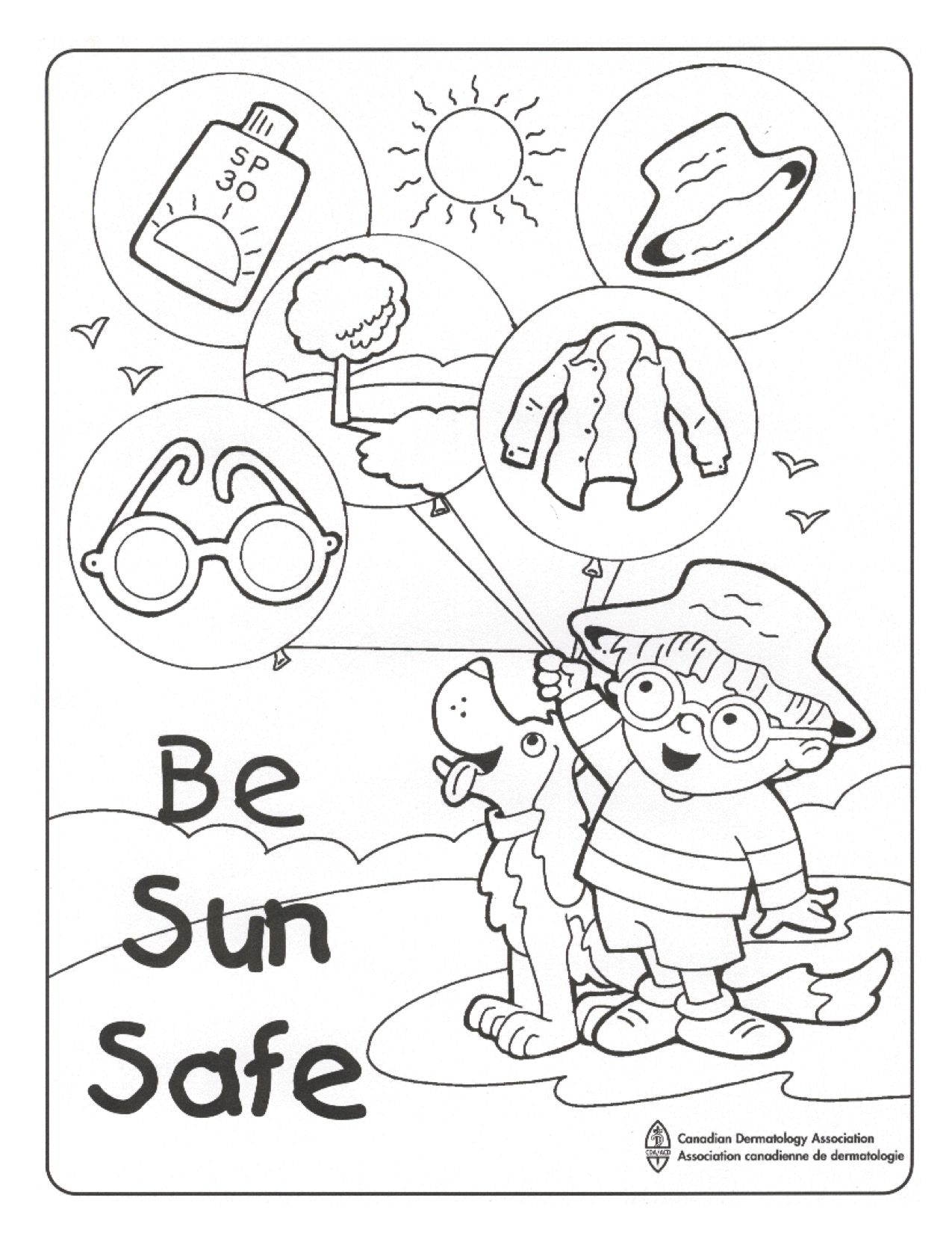 1275x1650 At Sun Safety Coloring Pages