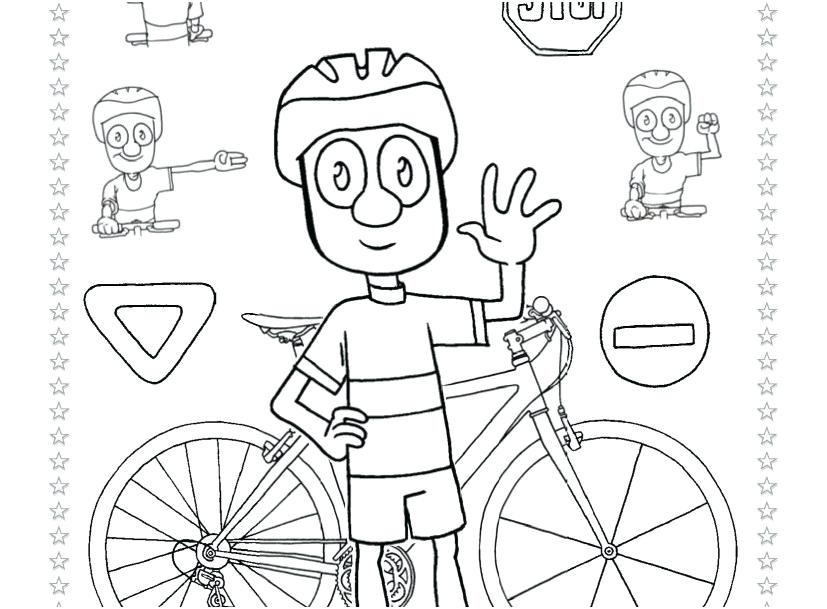 827x609 Bike Safety Coloring Pages Drawing Bike Safety Coloring Pages Free