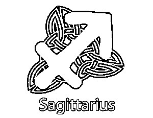 300x231 Celtic Sagittarius Coloring Page