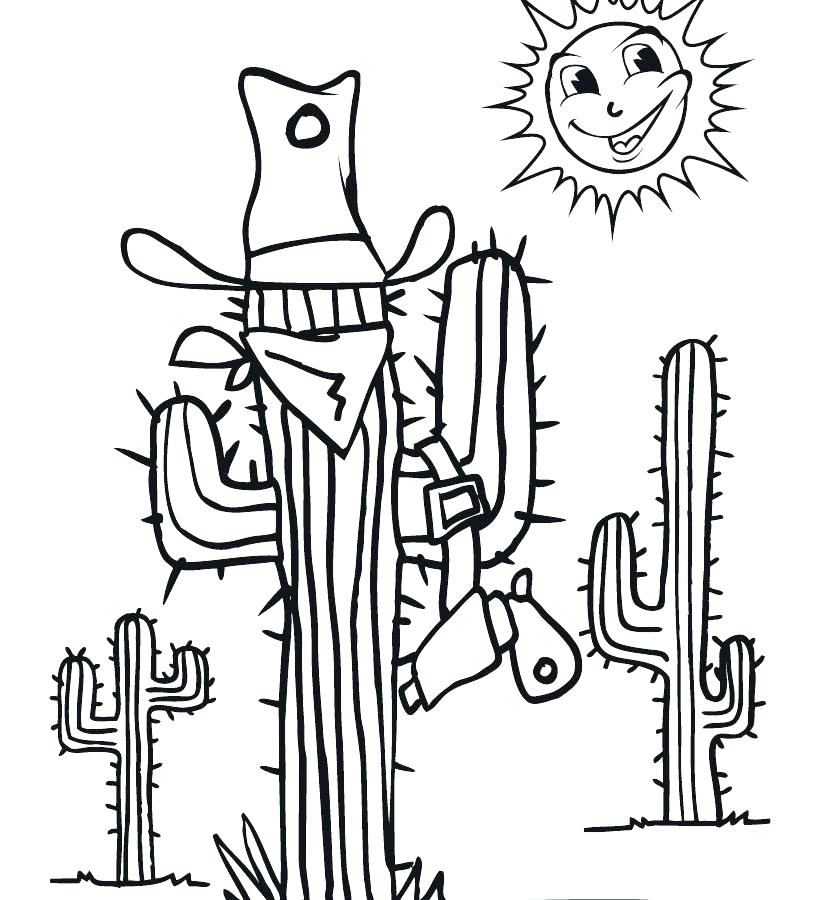 820x900 Good Free Cactus Coloring Pages Or Free Printable Desert Cactus
