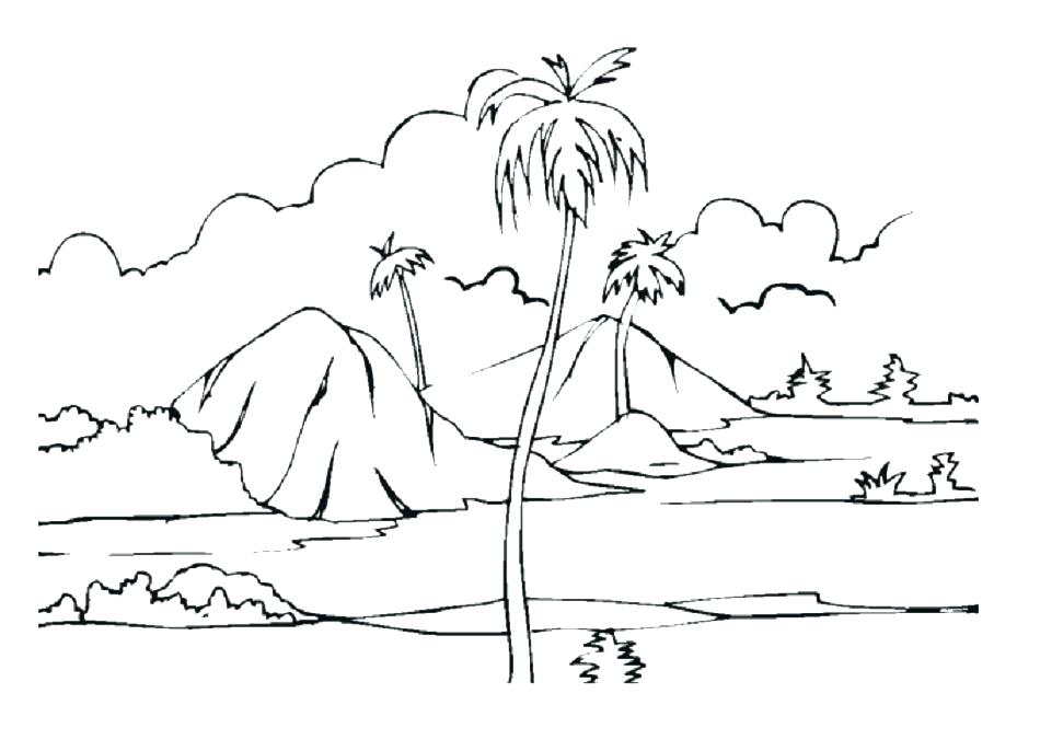 950x686 Desert Coloring Pages Desert Landscape Coloring Pages Free Desert