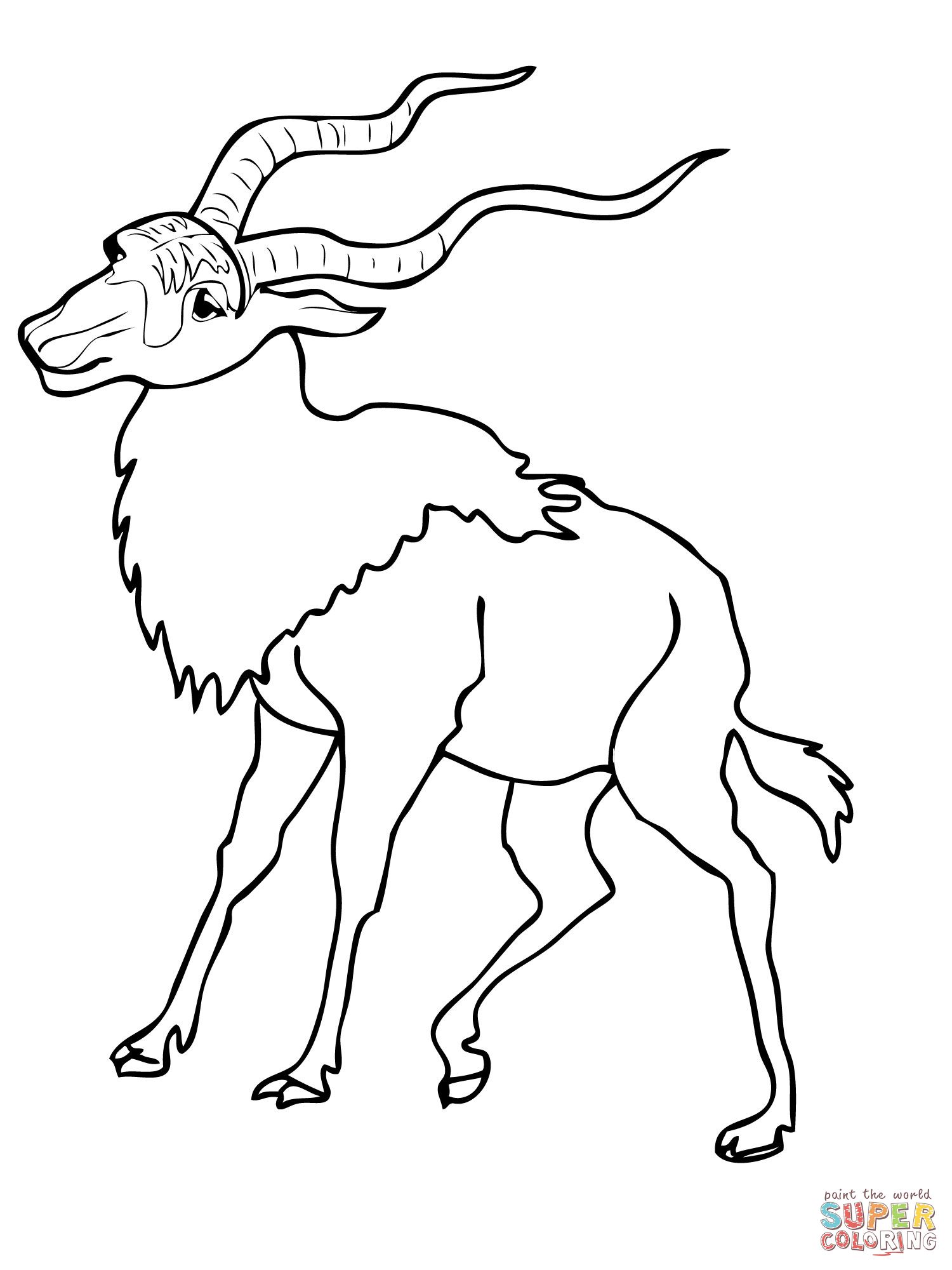 1500x2000 Addax Coloring Page Animal Coloring Images 2