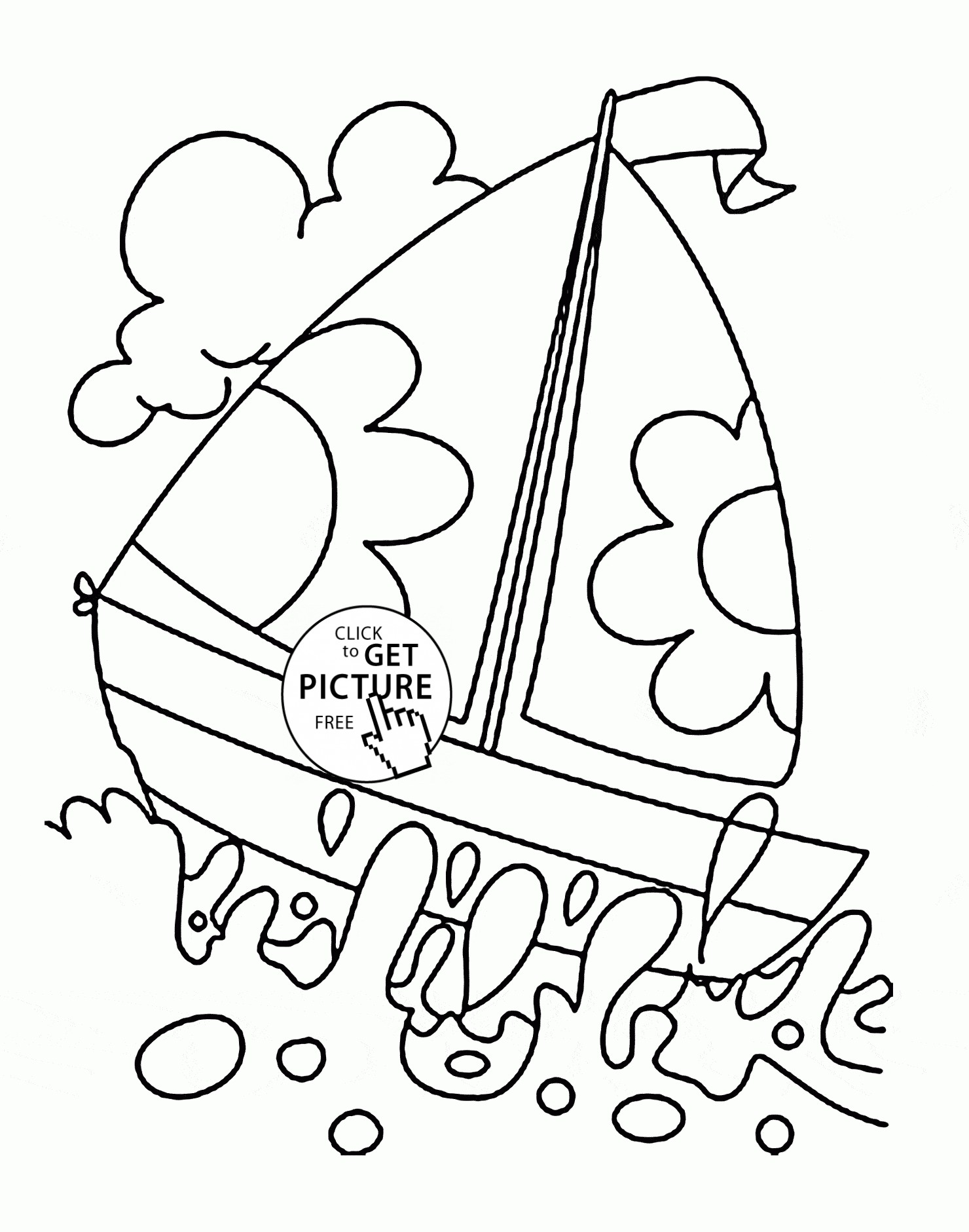 1480x1881 Coloring Pages Of Water Transport Copy Sailboat Over Water