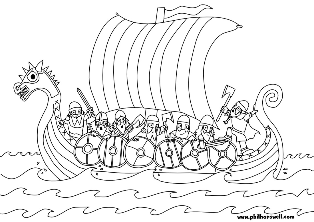 1100x777 Viking Ship Coloring Pages