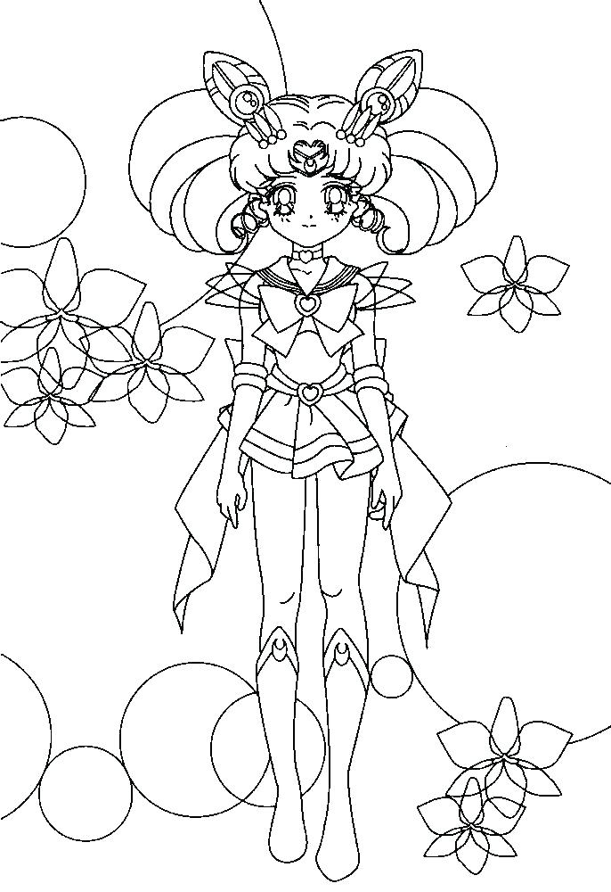 686x1000 Sailor Moon Characters Coloring Pages Free Four Sailors
