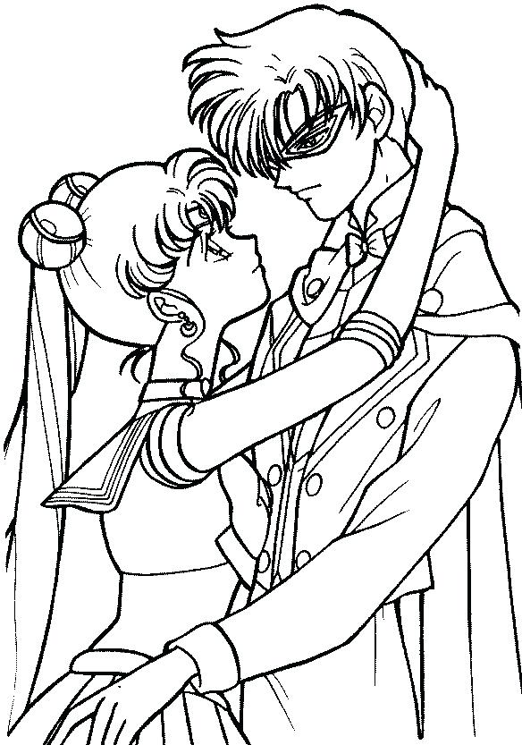 584x833 Sailor Moon Coloring Page Sailor Moon And Coloring Page By Sailor