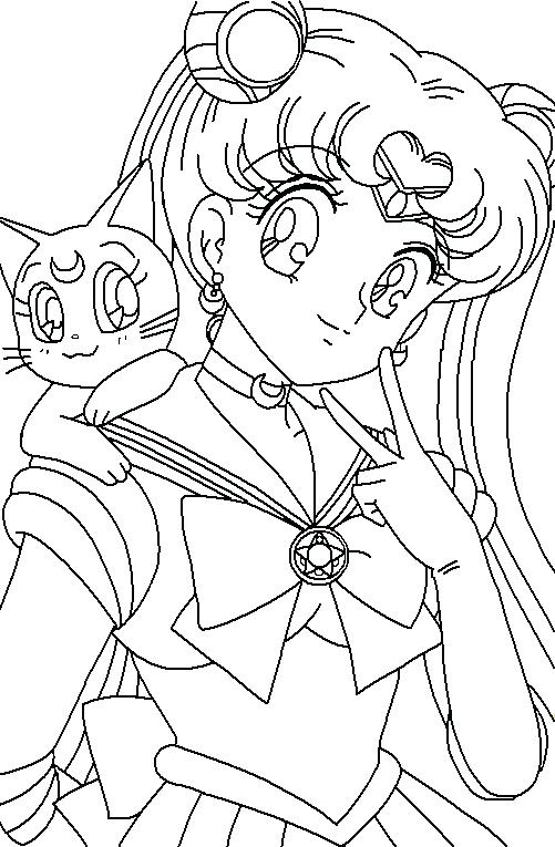 501x765 Sailor Moon Crystal Coloring Pages