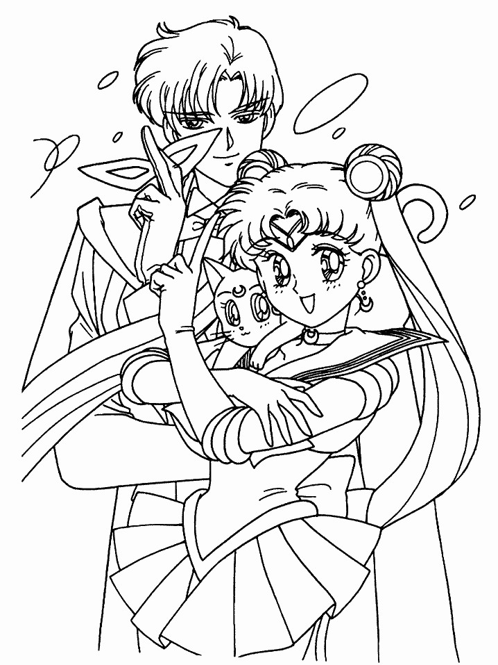 718x957 Sailor Moon Coloring Pages Printable