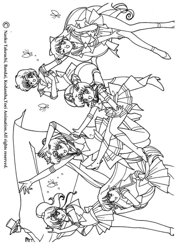 631x850 Sailor Moon Warriors Coloring Page. More Manga Coloring Sheets