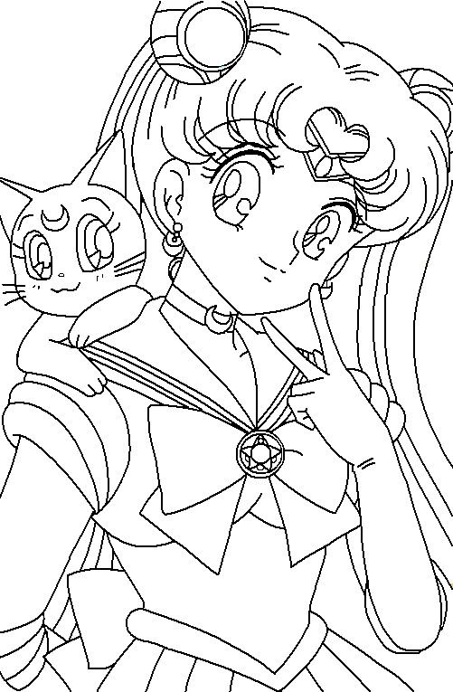 501x765 Chibi Sailor Moon Coloring Pages For Best
