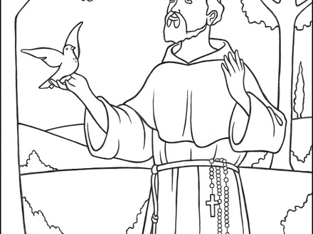 Saint Francis Of Assisi Coloring Page
