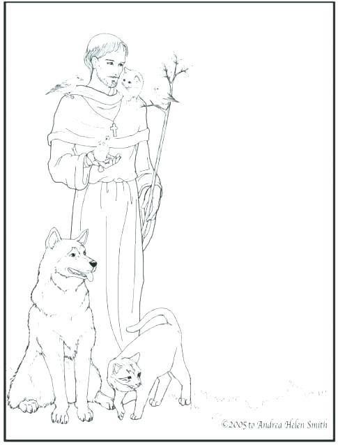 485x638 St Francis Of Assisi Coloring Page Saint Of Colouring Page Saints