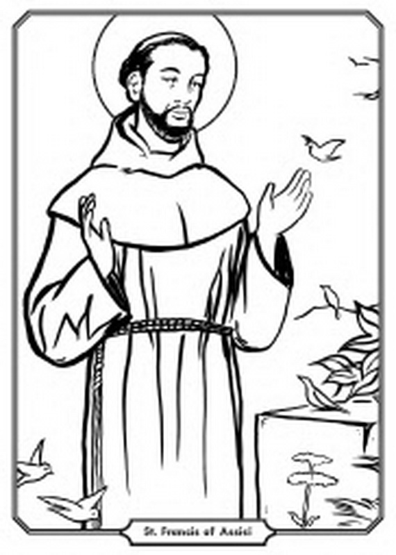 570x799 St. Francis Of Assisi Coloring Pages For Catholic Kids
