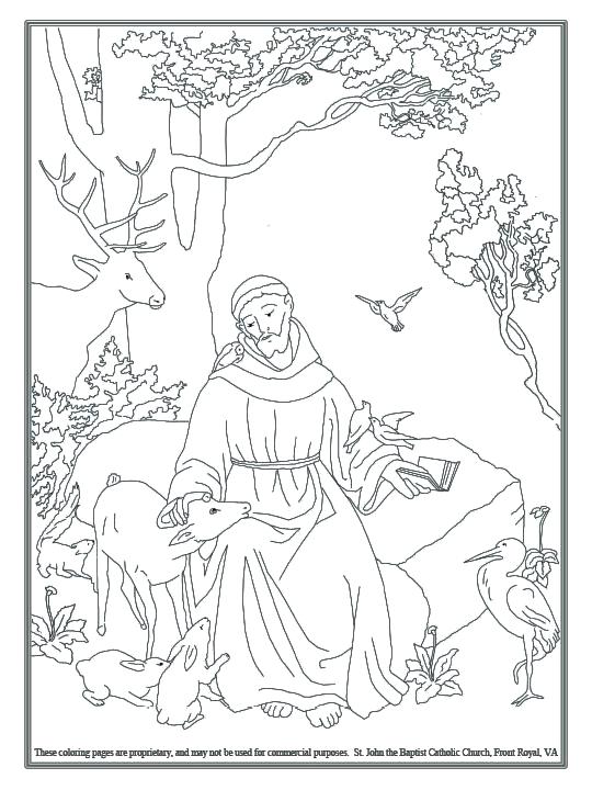 540x720 St Francis Of Assisi Colouring Pages