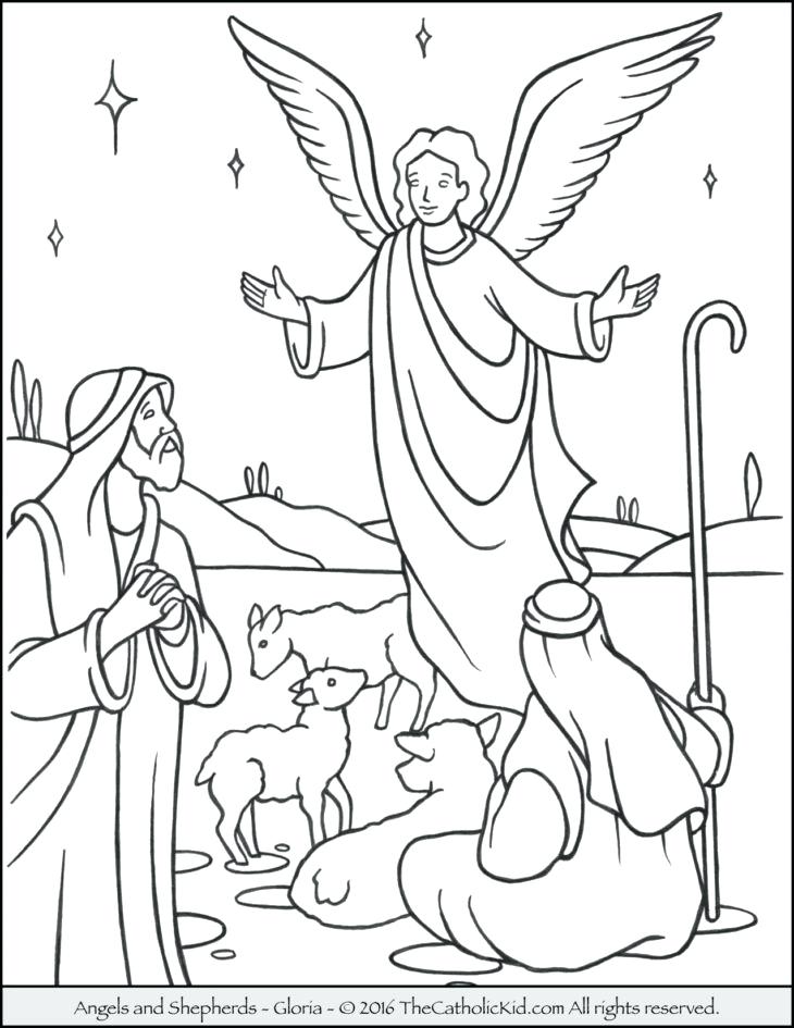 730x945 Saint Nicholas Coloring Pages Angels Shepherds Coloring Page St