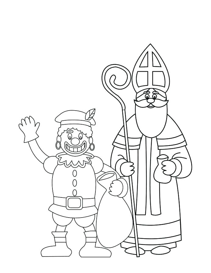 692x896 Saint Nicholas Coloring Pages Saint Coloring Pages Dutch St Sketch