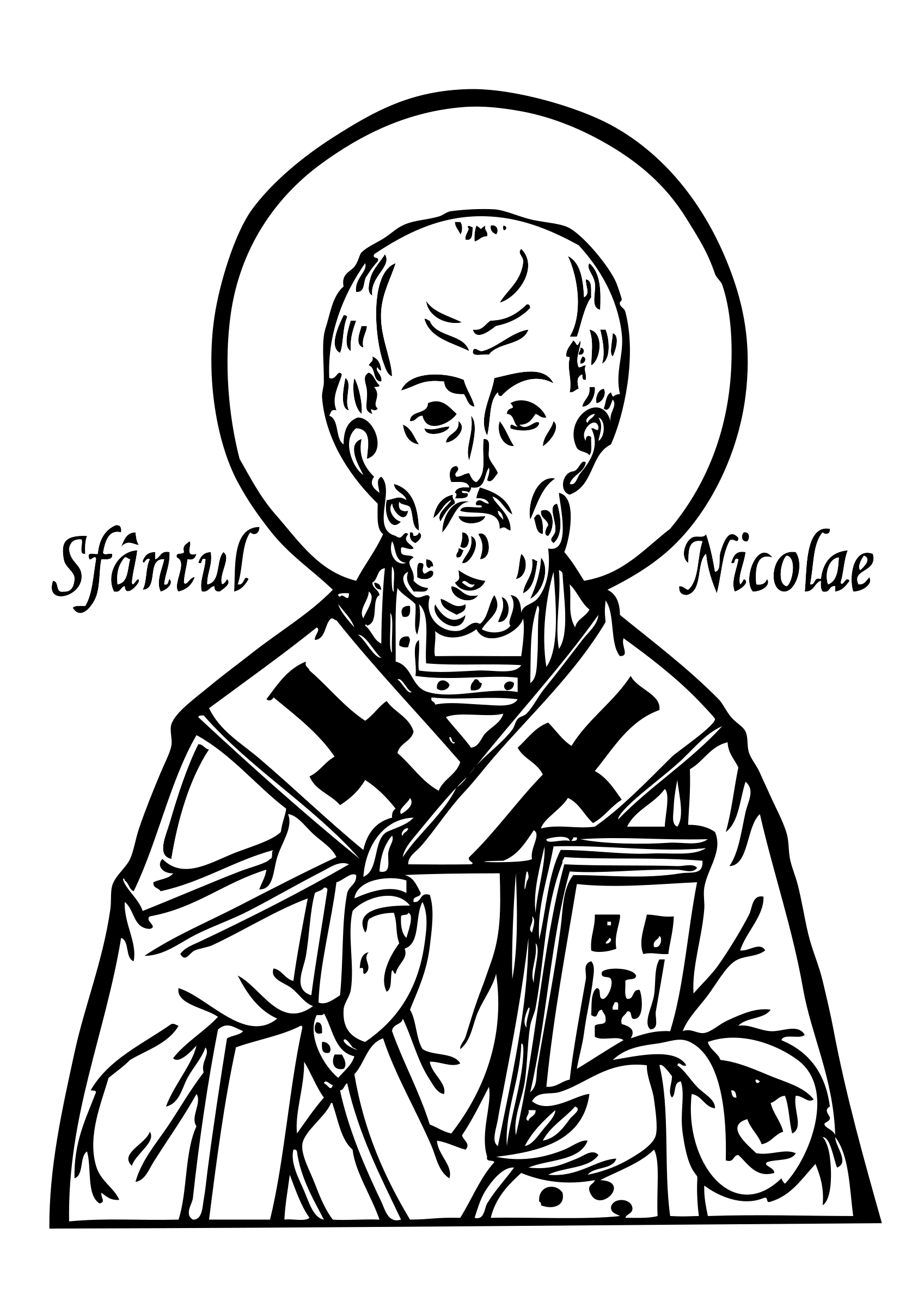 1697x2400 St Nicholas Coloring Page
