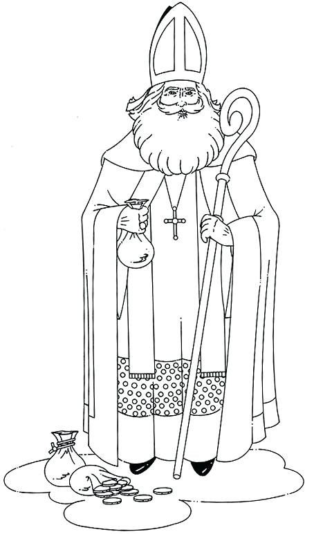 454x773 St Nicholas Coloring Page St Coloring Page Saint Nicholas