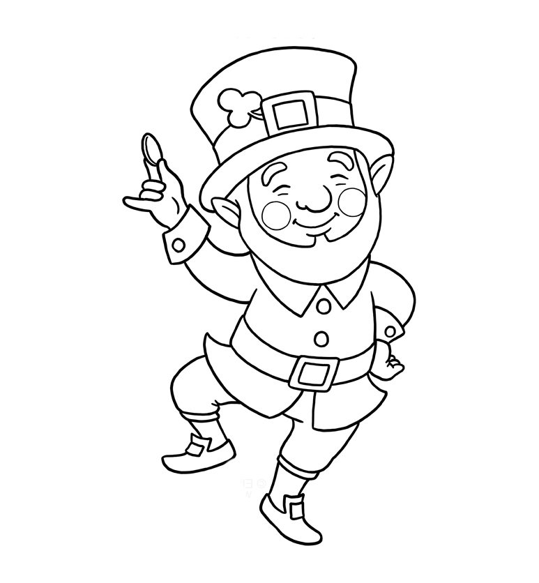 773x836 Leprechaun Coloring Pages