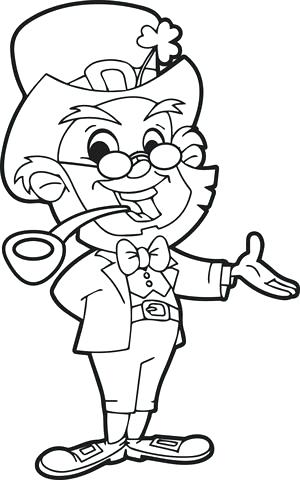300x480 Free Printable Leprechaun Coloring Page For Kids 7 St Patricks Day