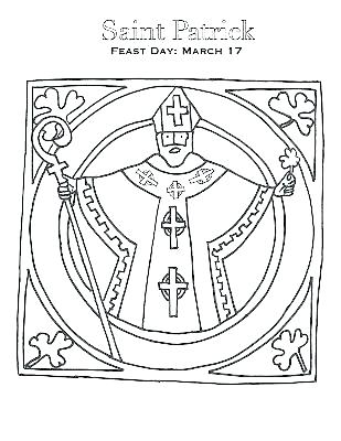 309x400 Saint Patrick Coloring Page Free Printable Saint Patrick Coloring