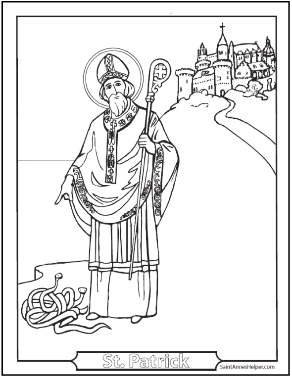 590x762 Download Perfect St Patrick Coloring Pages