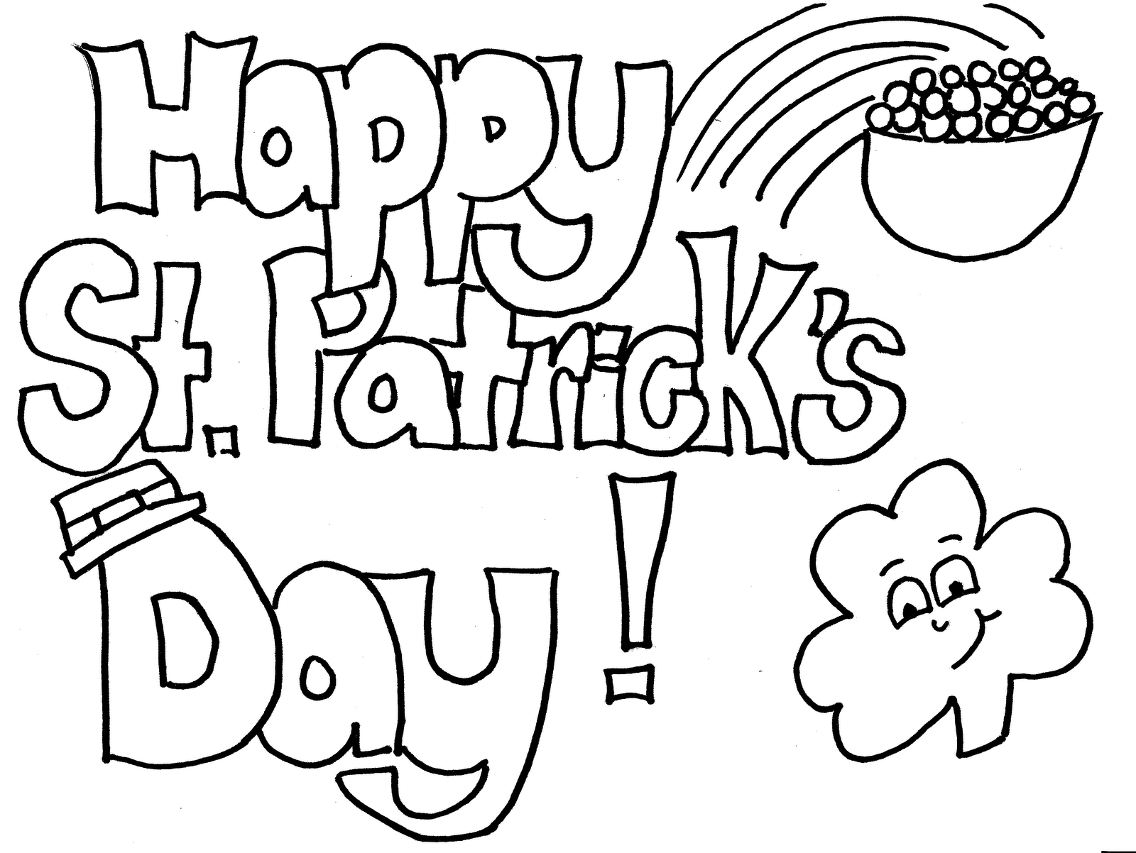 1600x1202 11 Coloring Pages Of St Patricks Day Print Color Craft