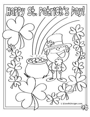 300x389 St Patrick's Day Printable Coloring Amp Activity Sheets Saints