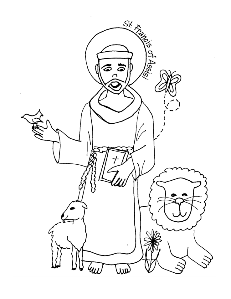 738x955 Saints Coloring Pages Printable Catholic Throughout Saint