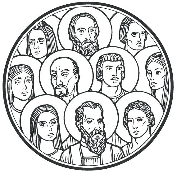 570x559 All Saints Day Coloring Pages Free All Saints Coloring All Saints